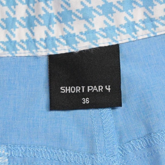 Short Par 4 36 x 10" Light Blue Tech Performance Golf Flex Chino Shorts - Picture 3 of 7